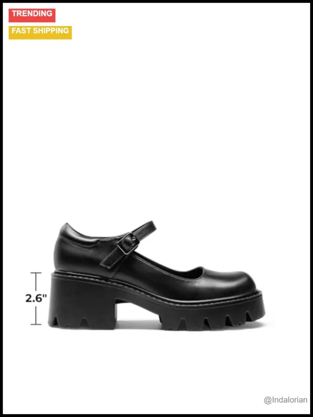 Chunky Platform Mary Jane Pumps Faux Leather Low Heel Dress Shoes